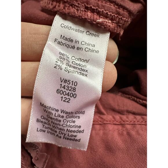 Coldwater Creek Khaki Capri Pants Size 8 - Picture 5 of 6